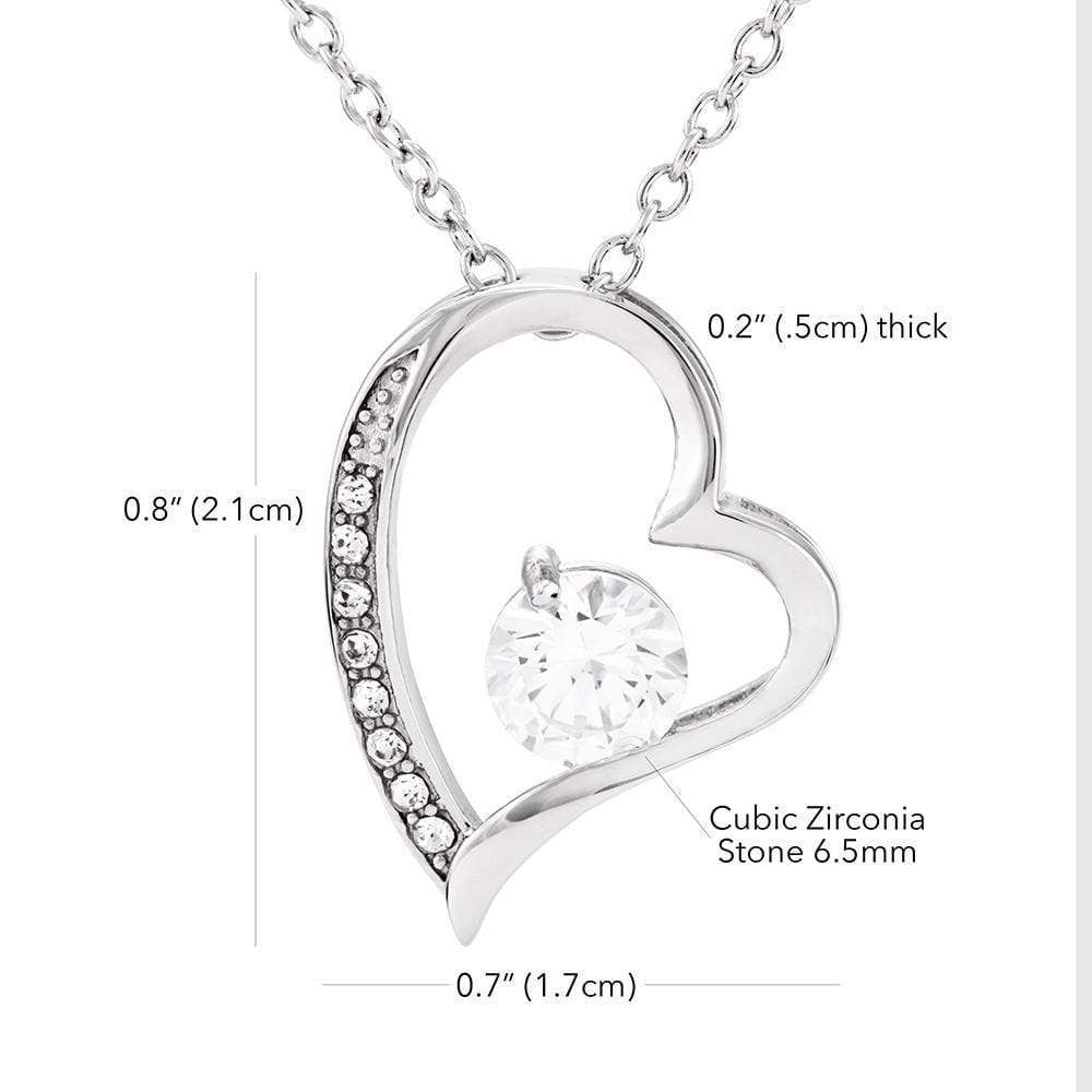 Gift For Wife Always And Forever Forever Love NecklaceHeart Pendant Stainless Steel or 18k Gold - Forever Love Necklace Gift Idea For Woman