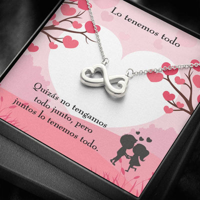 Lo Tenemos Todo Infinity Stainless Steel Pendant Spanish Message Card Gift For Wife - Infinity Love Necklace