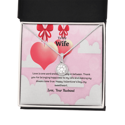 Wife Valentines Gift Love is One Word Eternal Union Necklace - Eternal Hope