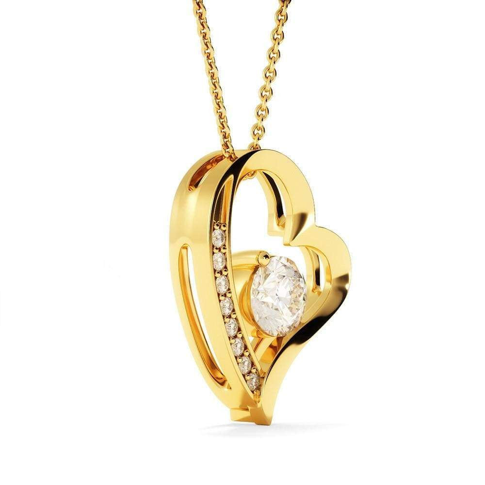 You Make Me Better Wife Gift Forever Love NecklaceHeart Pendant Stainless Steel or 18k Gold Wife Birthday Gift - Forever Love Necklace Gift Idea For Woman