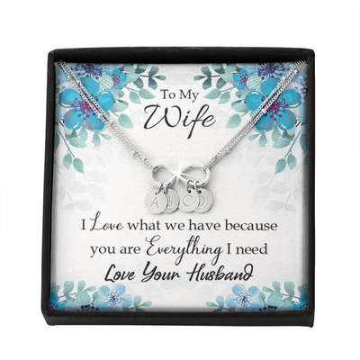 To My Wife When You Love Infinity Bracelet With Initial Charms - Infinity Bracelet