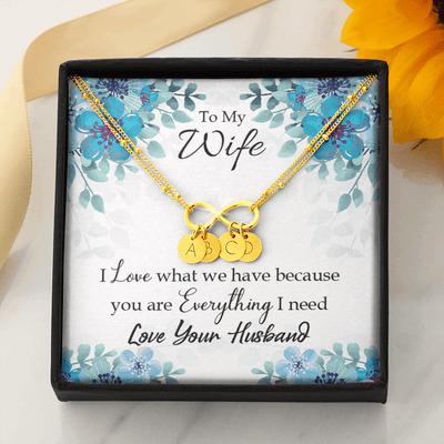 To My Wife When You Love Infinity Bracelet With Initial Charms - Infinity Bracelet