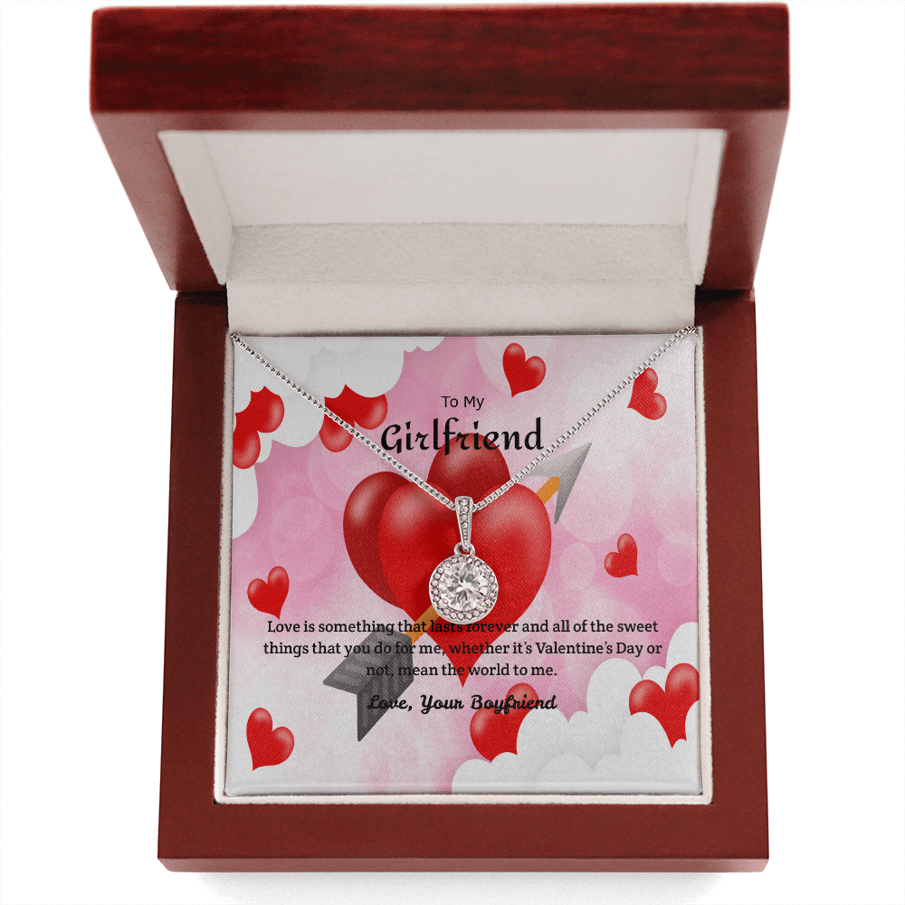 To My Girlfriend Valentines Gift You Mean the World to Me Eternal Union Necklace - Eternal Hope
