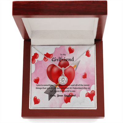 To My Girlfriend Valentines Gift You Mean the World to Me Eternal Union Necklace - Eternal Hope