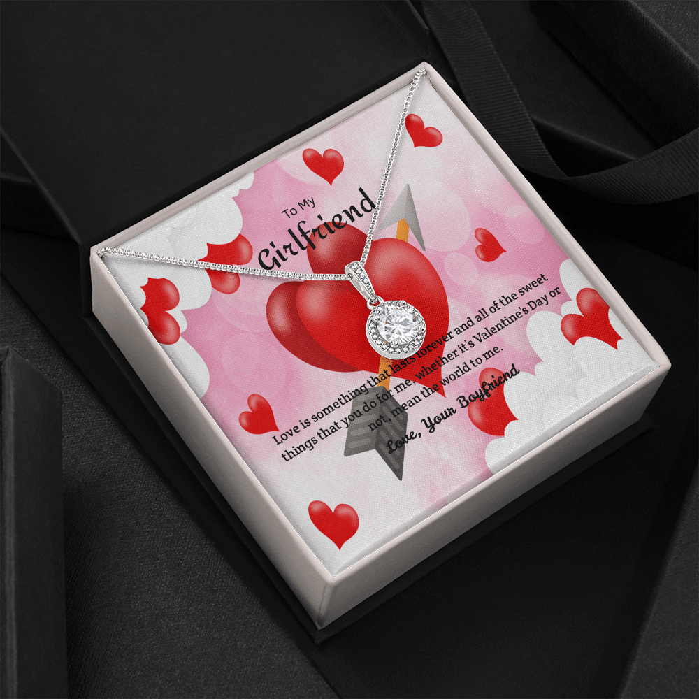 To My Girlfriend Valentines Gift You Mean the World to Me Eternal Union Necklace - Eternal Hope