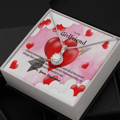 To My Girlfriend Valentines Gift You Mean the World to Me Eternal Union Necklace - Eternal Hope