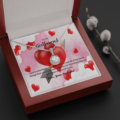 To My Girlfriend Valentines Gift You Mean the World to Me Eternal Union Necklace - Eternal Hope