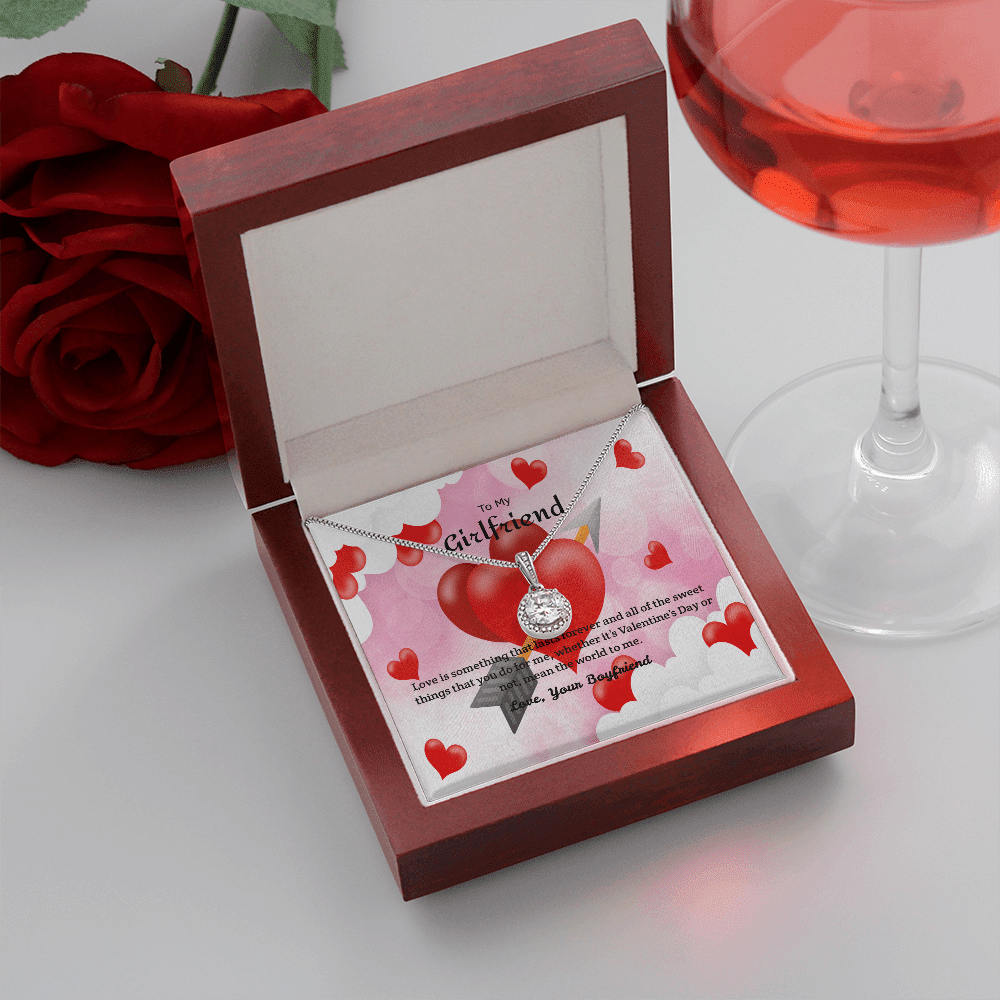 To My Girlfriend Valentines Gift You Mean the World to Me Eternal Union Necklace - Eternal Hope