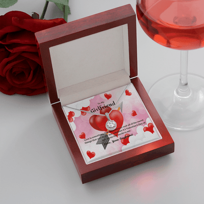 To My Girlfriend Valentines Gift You Mean the World to Me Eternal Union Necklace - Eternal Hope
