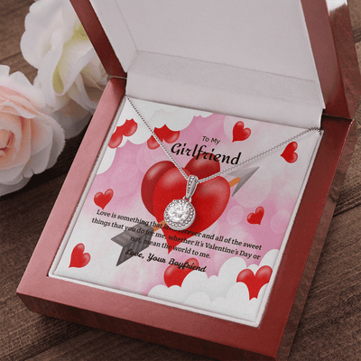 To My Girlfriend Valentines Gift You Mean the World to Me Eternal Union Necklace - Eternal Hope