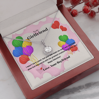 To My Girlfriend Valentines Gift God Bless Me Eternal Union Necklace - Eternal Hope