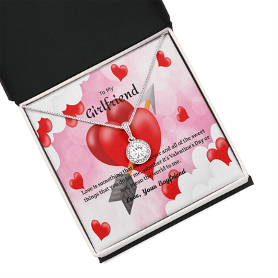 To My Girlfriend Valentines Gift You Mean the World to Me Eternal Union Necklace - Eternal Hope