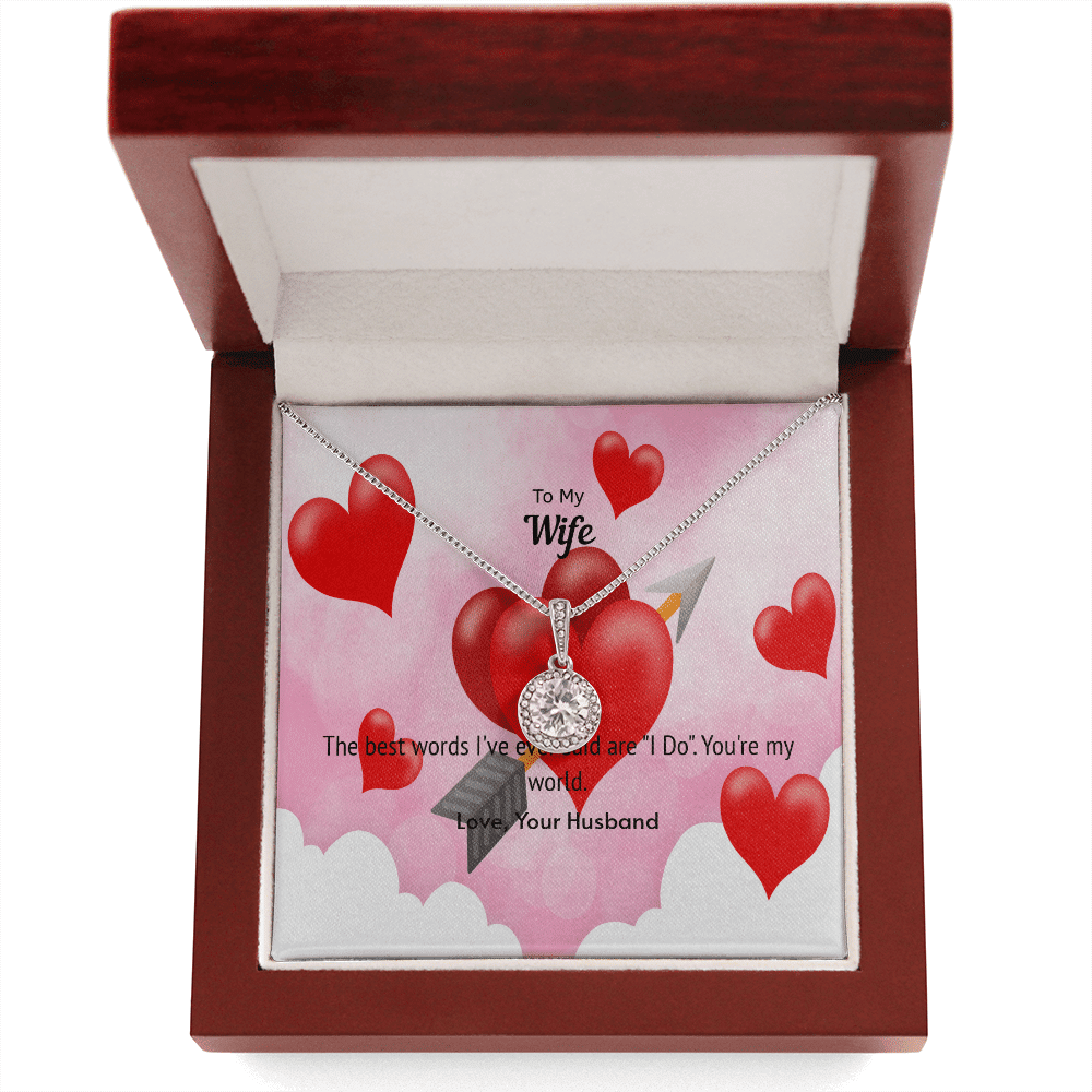Wife Valentines Gift You're My World Eternal Union Necklace - Eternal Hope