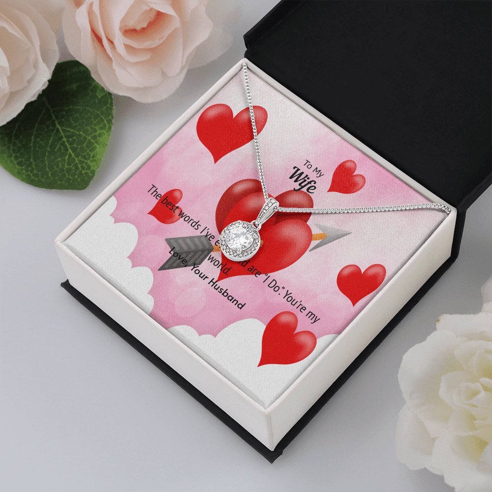 Wife Valentines Gift You're My World Eternal Union Necklace - Eternal Hope