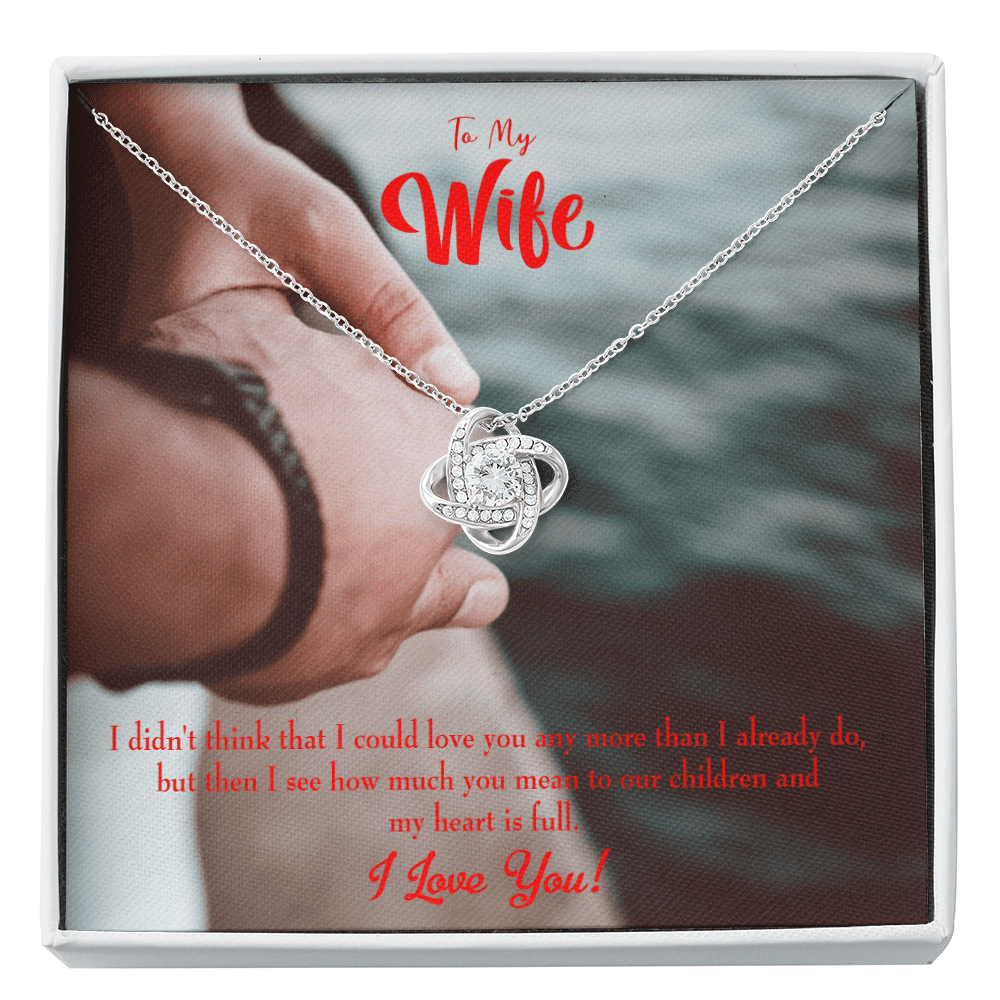 To My Wife Meaningful Wife Message Wife Infinity Knot Necklace Keepsake Message Card Stainless Steel Cz Pendant - Luxury Love Knot Necklace Meanful Gift Idea For Her/Him