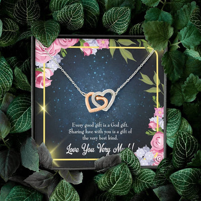 Wife Gift For Wife Birthday Every Good Gift Inseparable Love Pendant 18k Rose Gold Finish 16� - Interlocking Hearts Necklace