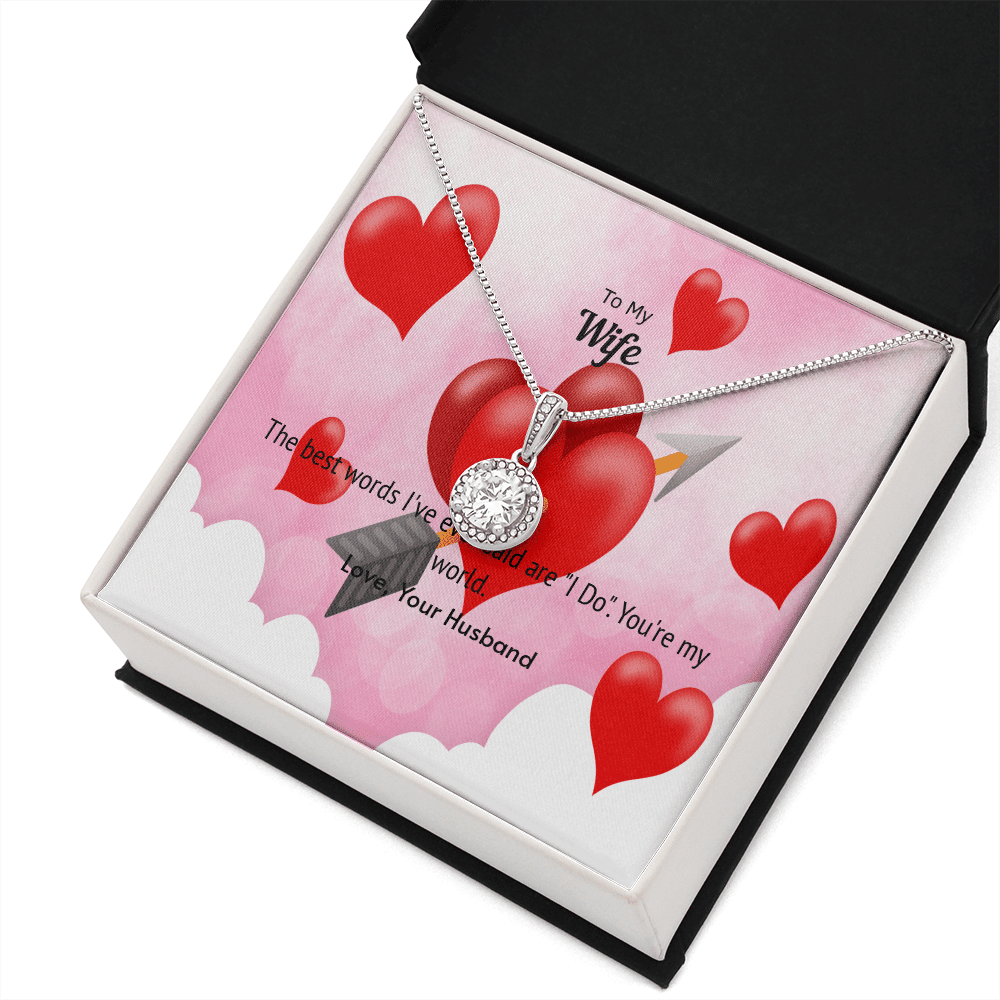 Wife Valentines Gift You're My World Eternal Union Necklace - Eternal Hope