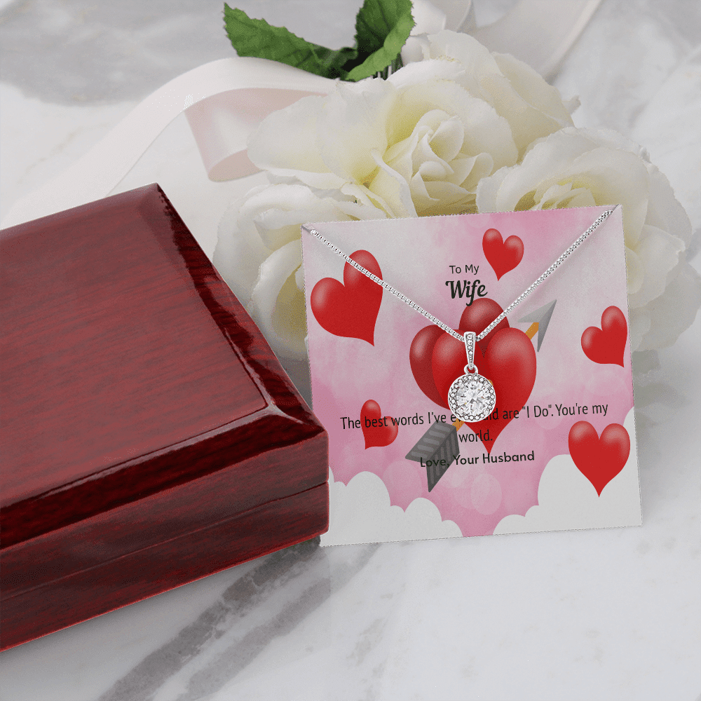 Wife Valentines Gift You're My World Eternal Union Necklace - Eternal Hope