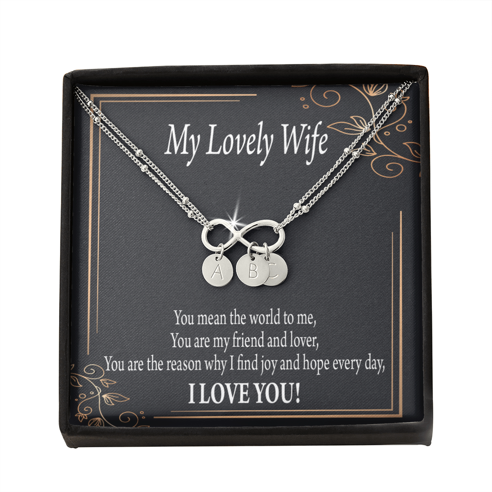 To My Wife You Are The Reason Infinity Bracelet With Initial Charms - Infinity Bracelet