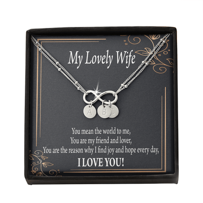 To My Wife You Are The Reason Infinity Bracelet With Initial Charms - Infinity Bracelet