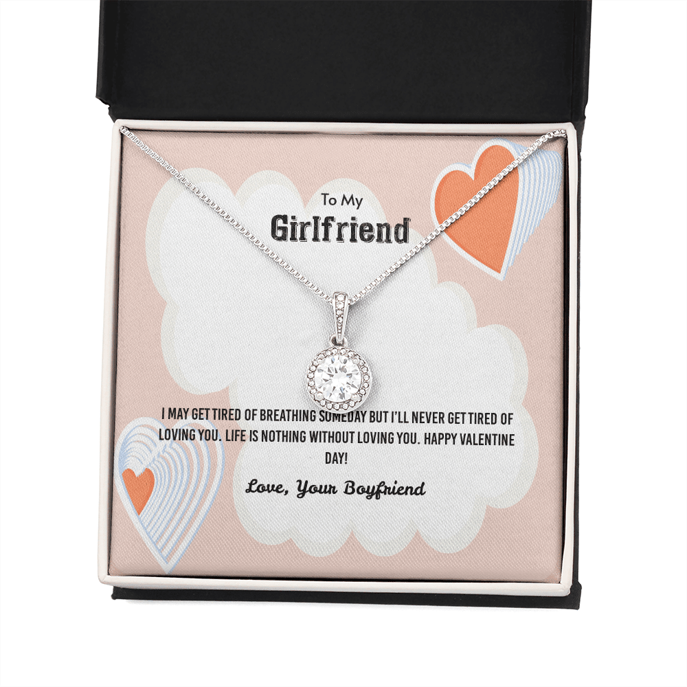 To My Girlfriend Valentines Gift Never Tired of Loving You Eternal Union Necklace - Eternal Hope