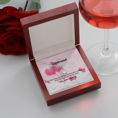 To My Girlfriend Valentines Gift No Word to Describe Your Beauty Heart Balloon Eternal Union Necklace - Eternal Hope