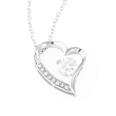 Gift For Wife Gift For Wife Because I Love You Forever Love NecklaceHeart Pendant Stainless Steel or 18k Gold - Forever Love Necklace Gift Idea For Woman