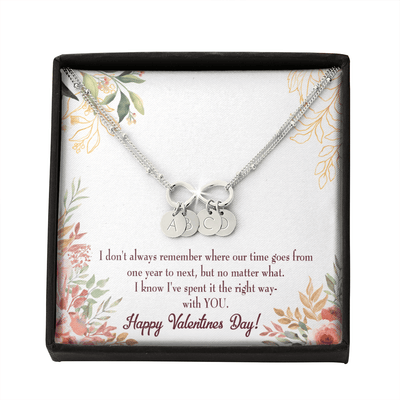 To My Girlfriend Time Well Spent Infinity Bracelet With Initial Charms - Infinity Bracelet