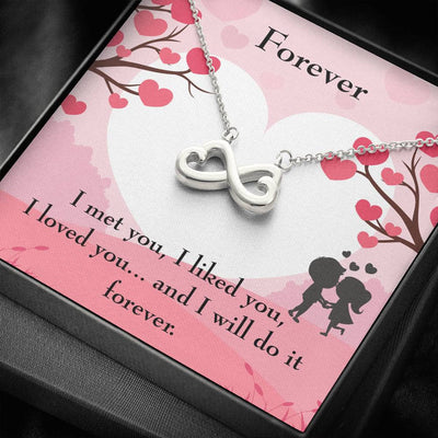 Forever Infinity Stainless Steel Pendant Message Card Wife Gift - Infinity Love Necklace