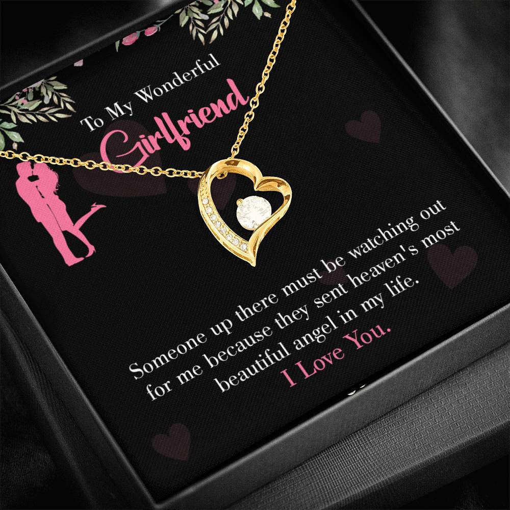 Girlfriend Birthday Gift Most Beautiful Angel 18k Gold or Stainless Steel 18" Necklace Girlfriend Gift - Forever Love Necklace Gift Idea For Woman