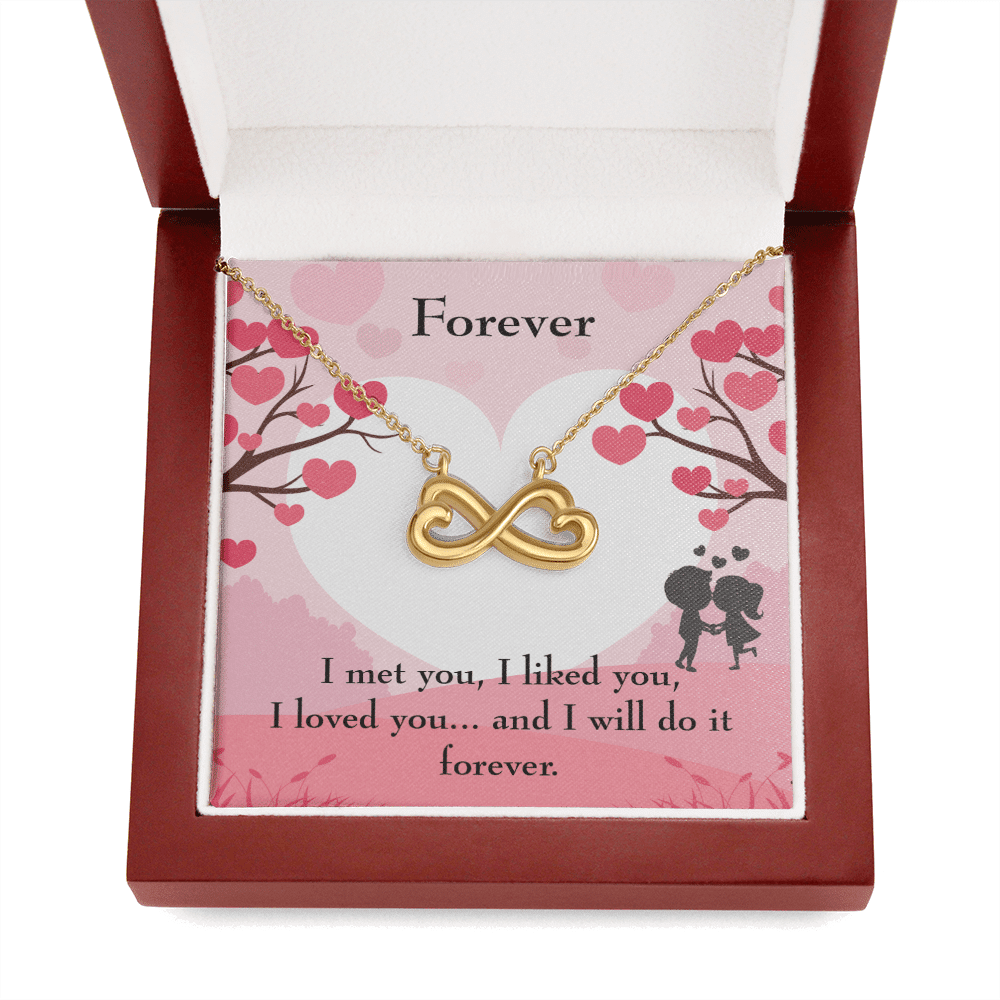 Forever Infinity Stainless Steel Pendant Message Card Wife Gift - Infinity Love Necklace