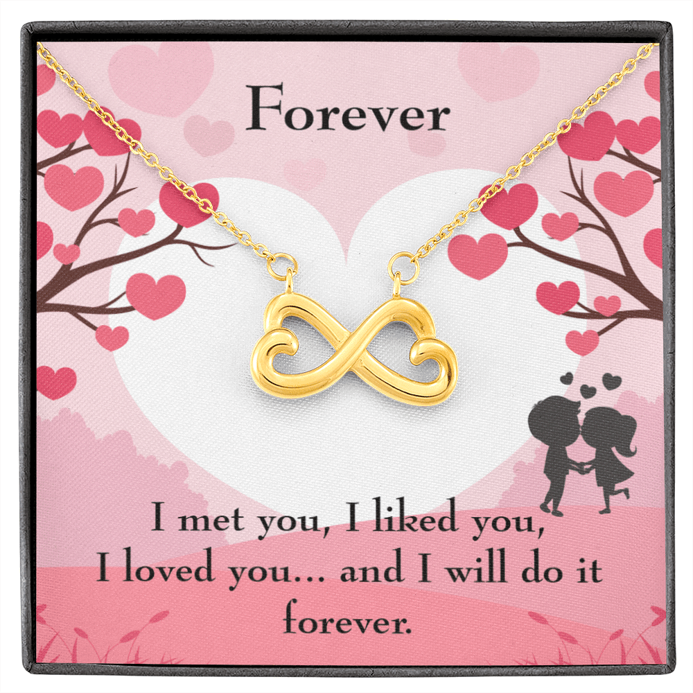 Forever Infinity Stainless Steel Pendant Message Card Wife Gift - Infinity Love Necklace