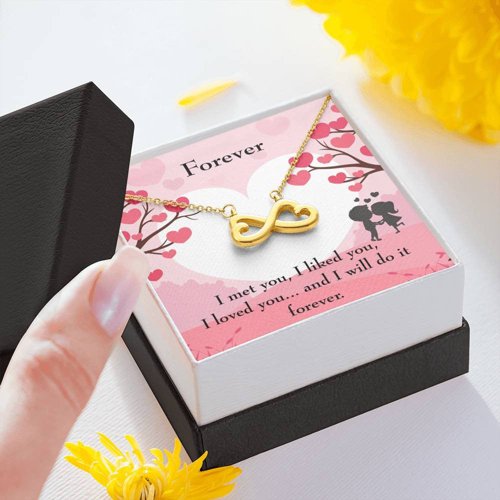 Forever Infinity Stainless Steel Pendant Message Card Wife Gift - Infinity Love Necklace