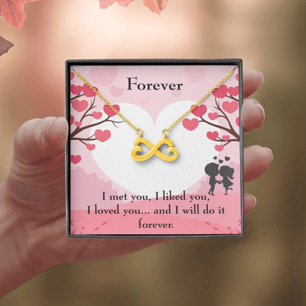 Forever Infinity Stainless Steel Pendant Message Card Wife Gift - Infinity Love Necklace