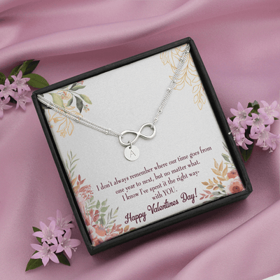 To My Girlfriend Time Well Spent Infinity Bracelet With Initial Charms - Infinity Bracelet