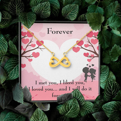 Forever Infinity Stainless Steel Pendant Message Card Wife Gift - Infinity Love Necklace