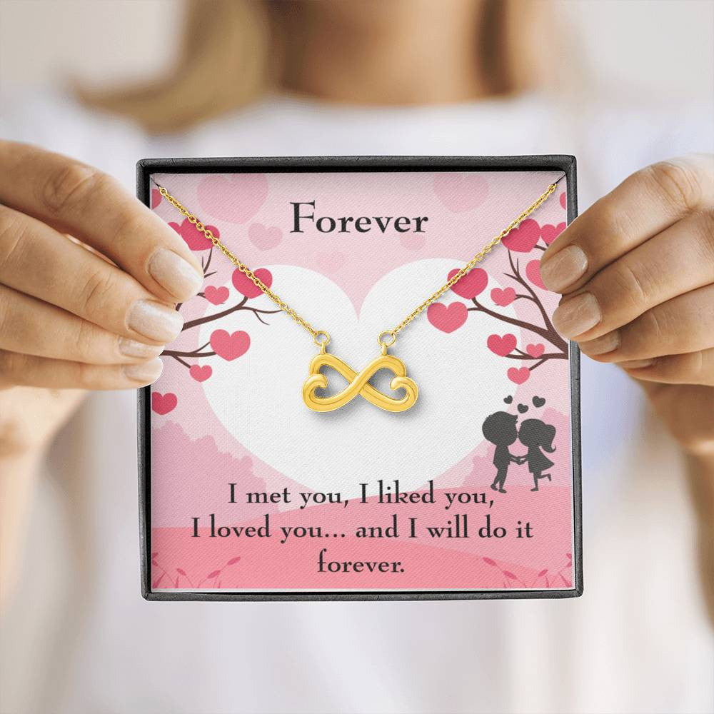 Forever Infinity Stainless Steel Pendant Message Card Wife Gift - Infinity Love Necklace