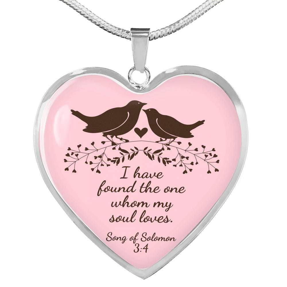 Song Of Solomon 3:4 Necklace Heart Pendant 18-22" - Luxury Heart Pendant Necklace Gift Idea For Her/Him