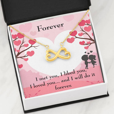 Forever Infinity Stainless Steel Pendant Message Card Wife Gift - Infinity Love Necklace