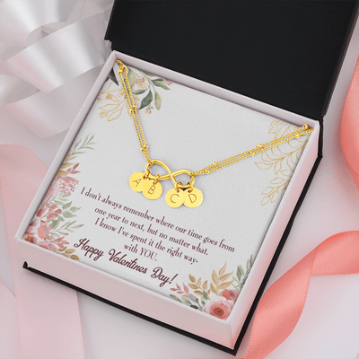 To My Girlfriend Time Well Spent Infinity Bracelet With Initial Charms - Infinity Bracelet