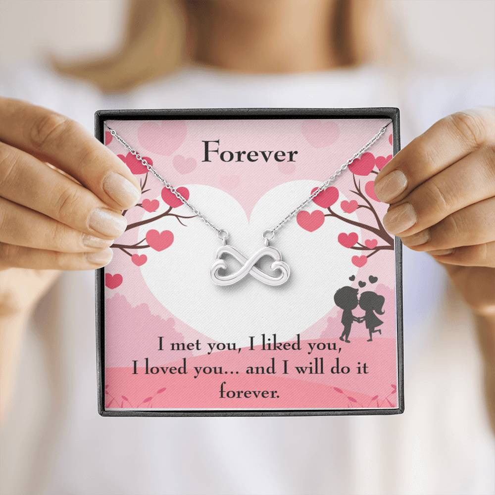 Forever Infinity Stainless Steel Pendant Message Card Wife Gift - Infinity Love Necklace