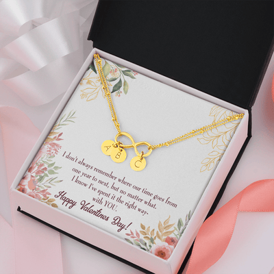 To My Girlfriend Time Well Spent Infinity Bracelet With Initial Charms - Infinity Bracelet
