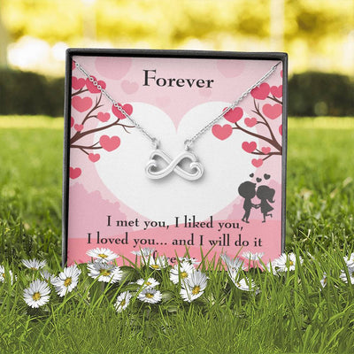 Forever Infinity Stainless Steel Pendant Message Card Wife Gift - Infinity Love Necklace