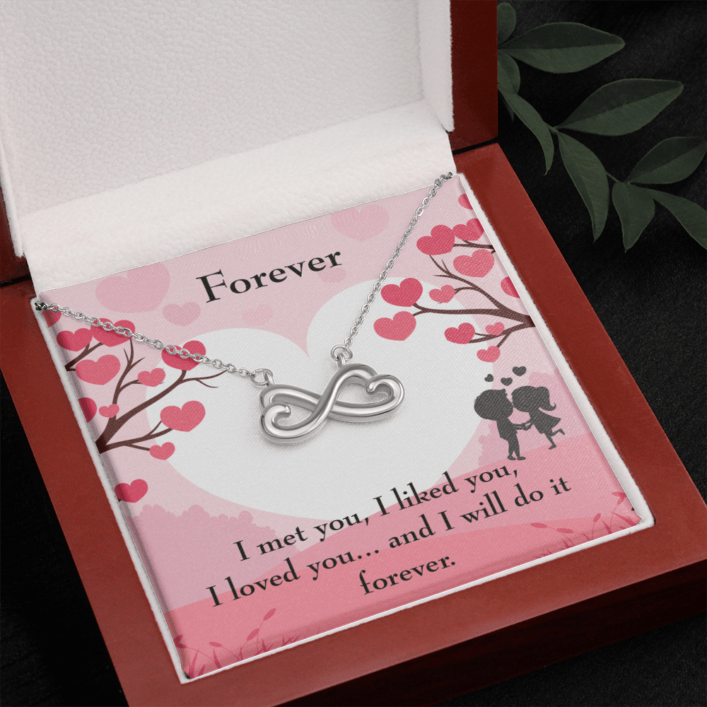 Forever Infinity Stainless Steel Pendant Message Card Wife Gift - Infinity Love Necklace