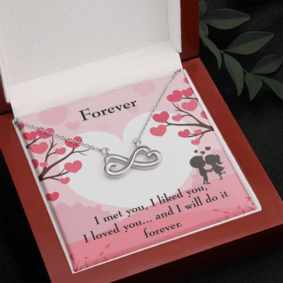 Forever Infinity Stainless Steel Pendant Message Card Wife Gift - Infinity Love Necklace