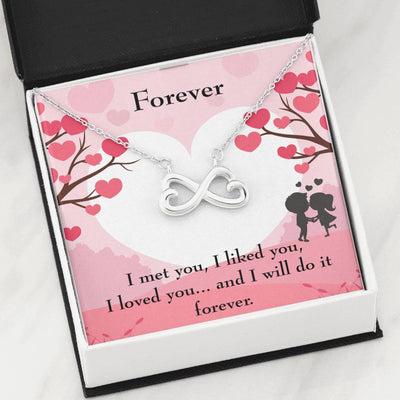 Forever Infinity Stainless Steel Pendant Message Card Wife Gift - Infinity Love Necklace