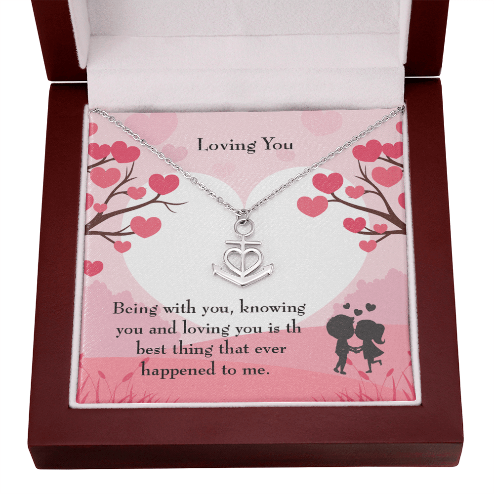 Wife Necklace Gift Loving You Anchor Pendant Message Card - Anchor Necklace Love Messages Gifts