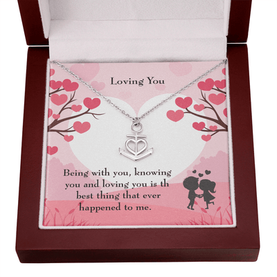 Wife Necklace Gift Loving You Anchor Pendant Message Card - Anchor Necklace Love Messages Gifts