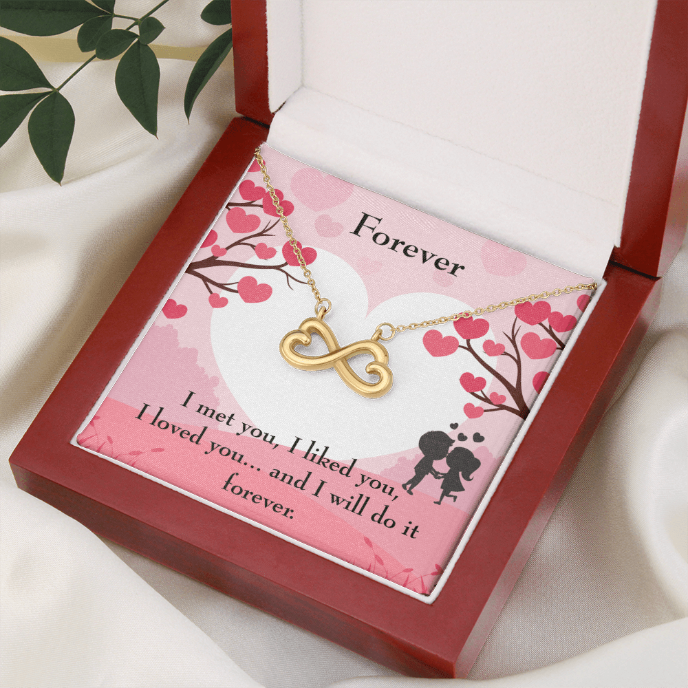 Forever Infinity Stainless Steel Pendant Message Card Wife Gift - Infinity Love Necklace