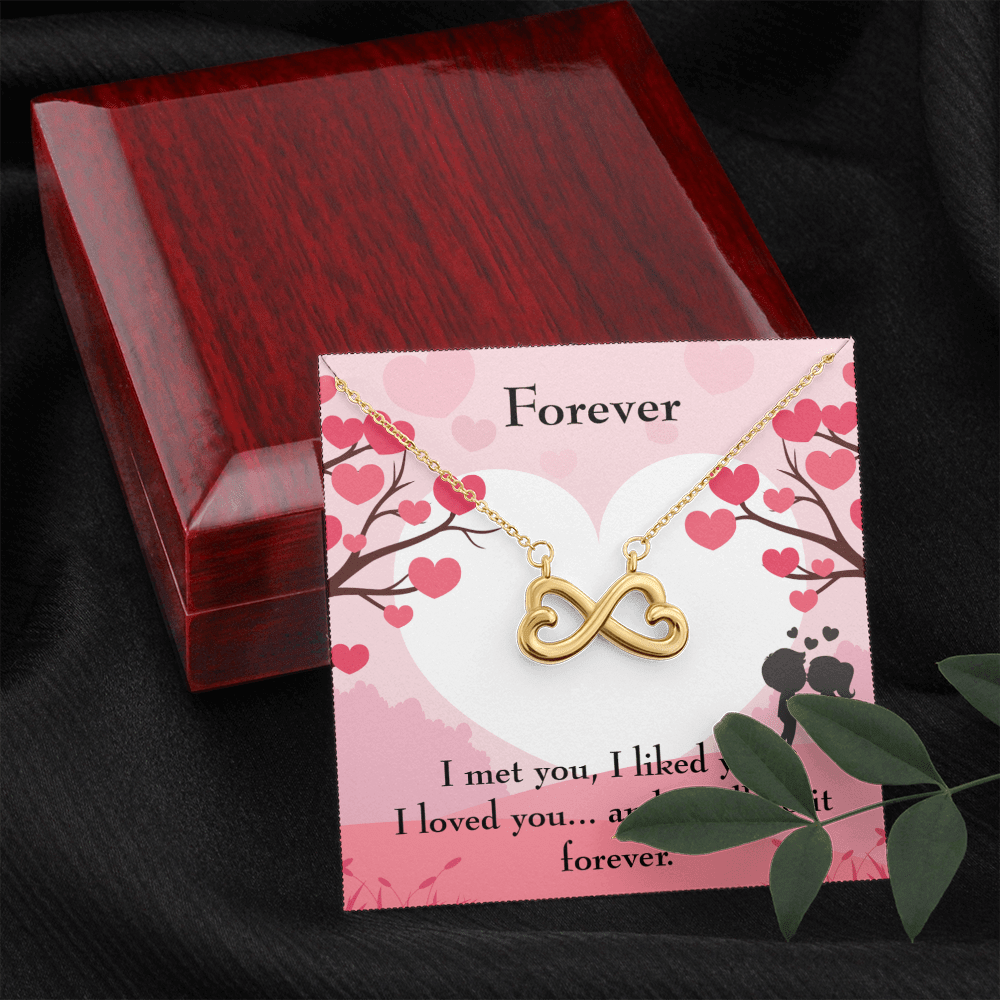 Forever Infinity Stainless Steel Pendant Message Card Wife Gift - Infinity Love Necklace